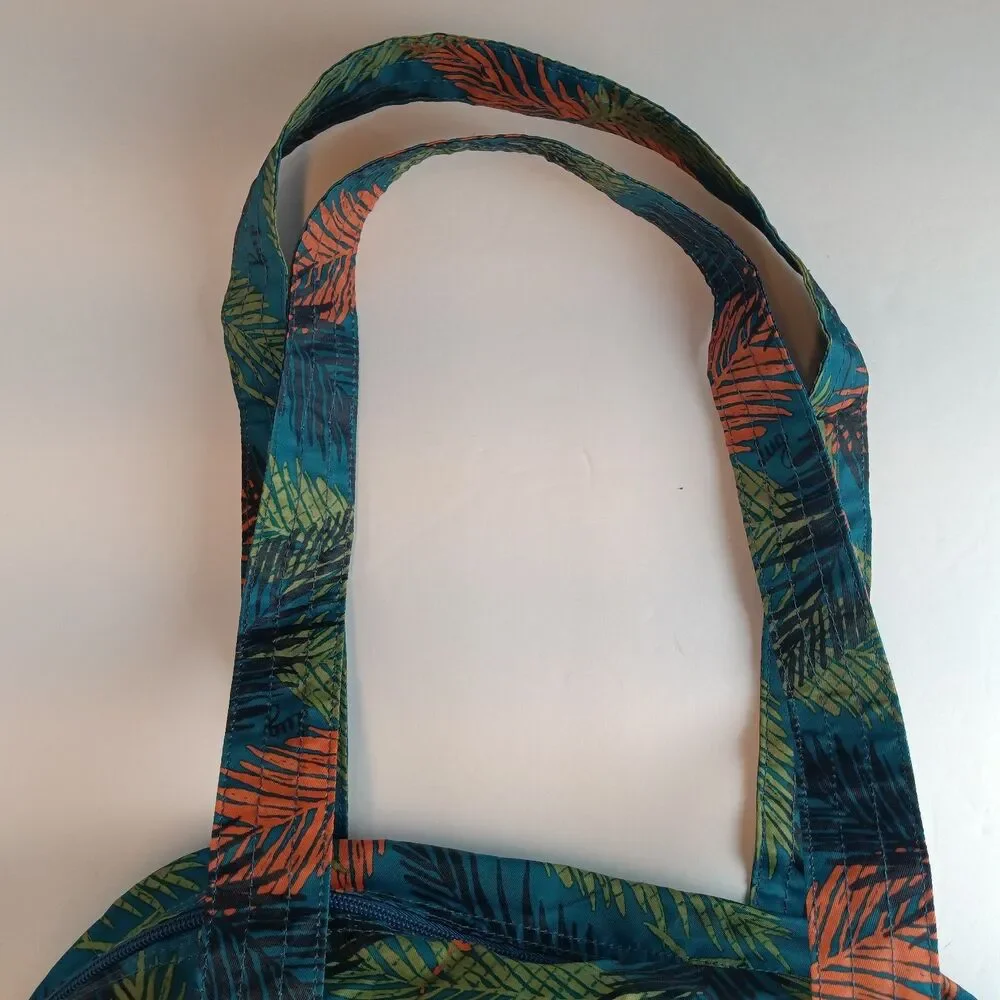 Lug Packable Puddle Jumper Tote Tropical Ocean Print Lightweight Travel Bag